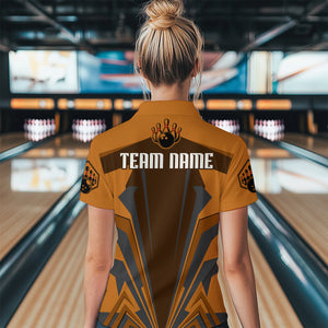 Personalized Bowling Jersey Custom Bowling Team Jersey Bowling Polo Shirt for Women QZT23