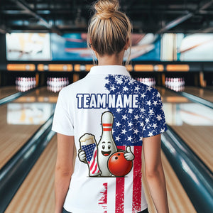 Custom Beer Bowling Shirts American Polo Bowling Jersey for Women QZT444