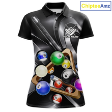 Load image into Gallery viewer, Custom Ball Pool Shirts Grey Billiard Shirt for Women Billiard Team Jersey Billiard League NNT180
