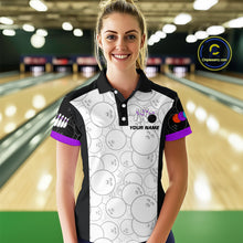 Load image into Gallery viewer, Custom Purple Dragon Bowling Shirts for Men Women Team Bowling Polo &amp; Quarter Zip MBL86