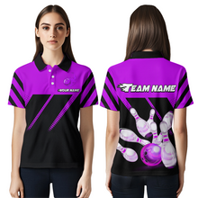 Load image into Gallery viewer, Purple Bowling Shirt Custom Bowling Jersey for Men Women Bowling Polo&amp;1/4 Zip Shirts MBL51