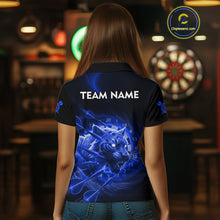 Load image into Gallery viewer, Custom Purple Fantasy Tiger Storm Dart Arrow Darts Polo Shirt For Women Dart Team Jerseys NYN1823