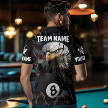 Load image into Gallery viewer, Custom Name Eagle Billiard Shirt American Flag Billiard Jersey for Men Polo &amp; 1/4 Zip Shirt Team NNT02