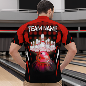 Custom Quarter-Zip Bowling Shirt Men Bowling Team Jersey QZT59