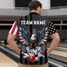 Load image into Gallery viewer, Eagle Bowling Quarter-Zip Shirt Custom Bowling Jersey for Men Bowling Team League QZT51