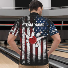 Load image into Gallery viewer, American Flag Bowling Shirts Unisex Custom 1/4 Bowling Team Jersey For Men &amp; Women BDT479