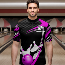 Load image into Gallery viewer, Purple Bowling Shirts for Men and Women Bowling Shirt Team Bowling Polo &amp; 1/4 Zip Shirt MBL36