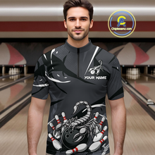 Load image into Gallery viewer, Custom Scorpio Zodiac Bowling Men Bowling Shirt Polo &amp; Quarter-Zip Bowling Team Jerseys HNT59