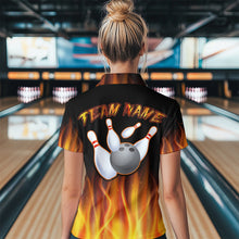 Load image into Gallery viewer, Personalized Bowling Jersey with Name Bowling Team Jersey Bowling Quarter-Zip for Women Shirt QZT17
