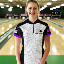Load image into Gallery viewer, Custom Purple Dragon Bowling Shirts for Men Women Team Bowling Polo &amp; Quarter Zip MBL86
