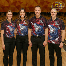 Load image into Gallery viewer, Red Lightning Thunder Angry Shark Bowling shirts For Women Custom Shark Bowling Team Jerseys NQS11756
