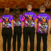 Load image into Gallery viewer, Custom Funny Bee Graffiti Pattern Bowling Jersey for Men Bowling Team Shirts Polo &amp; 1/4 Zip HNT174