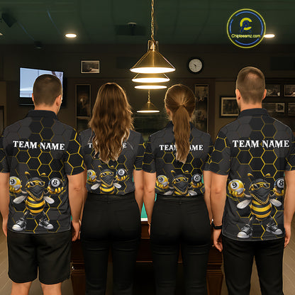 Hexagon Funny Thief-Bee 8 Ball And 9 Ball Women Billiard Pool Jersey Custom Billiard Team Appeal NYN2760