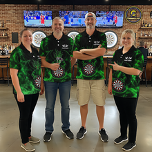 Load image into Gallery viewer, Custom Green Dragon Darts Board Dart Shirts For Women Darts Team Jerseys Polo &amp; 1/4 Zip NNT121