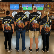 Load image into Gallery viewer, Yellow Funny Turkey Chicken Darts Shirt for Women Darts Team Jerseys Polo &amp; 1/4 Zip Dart League NNT130