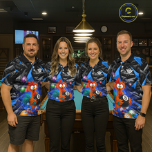 Load image into Gallery viewer, Custom Funny Blue Chicken 8 Ball Pool Billiard Shirt for Women Polo &amp; 1/4 Zip, Billiard Team Jerseys NNT148