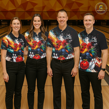 Load image into Gallery viewer, Custom Funny Rooster Bowling Jersey for Men Bowling Team Shirts Bowling Polo &amp; 1/4 Zip HNT256