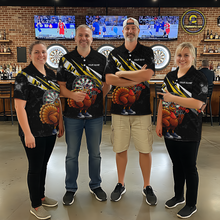 Load image into Gallery viewer, Yellow Funny Turkey Chicken Darts Shirt for Women Darts Team Jerseys Polo &amp; 1/4 Zip Dart League NNT130