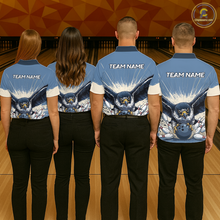 Load image into Gallery viewer, Custom Funny Falcon Bowling Jersey for Women Unisex Bowling Shirts for Team Polo &amp; 1/4 Zip HNT244