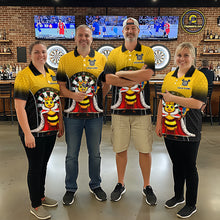 Load image into Gallery viewer, Custom Funny King Bee Dart Shirt Dart Team Jersey for Men Dartboard Polo &amp; 1/4 Zip Shirts NNT164