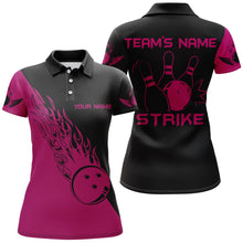 Load image into Gallery viewer, Strike Bowling Polo Shirt For Women Custom Bowling Jersey Bowing Team Shirts BDT193