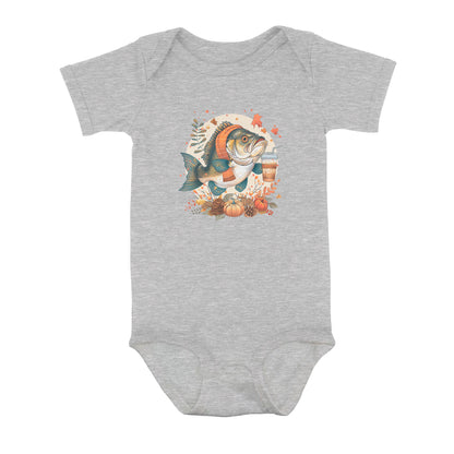 Cute Fish Enjoy The Autumn Fall Fishing Infant Fishing Shirts, Thanksgiving Baby Onesie IPHW7153