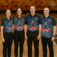 Load image into Gallery viewer, Custom Zen Frog Bowling Shirt for Women Meditation Style Bowling Jersey Polo &amp; 1/4-Zip QZT991