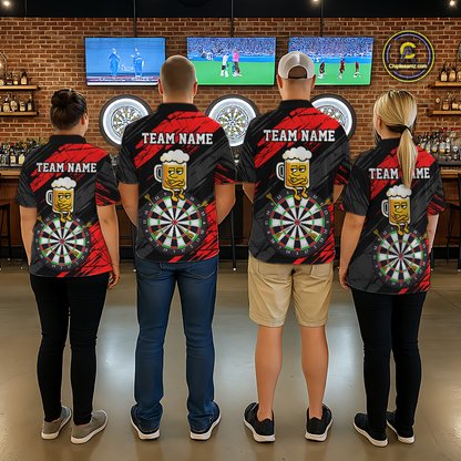 Custom Purple Funny Beer Darts Board Dart Shirts For Women Darts Team Jerseys Dart Tournament NNT120