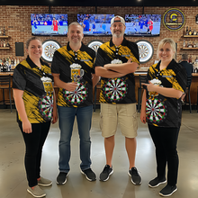 Load image into Gallery viewer, Custom Yellow Funny Beer Darts Board Dart Shirts For Women Darts Team Jerseys Dart Tournament NNT120