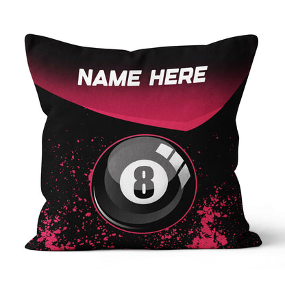Personalized Red 8 Ball Billiard Throw Pillow Gifts For Billiard Players VHM0925