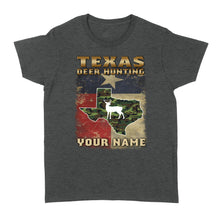 Load image into Gallery viewer, Texas deer hunting personalized gift custom name - Standard Women's T-shirt
