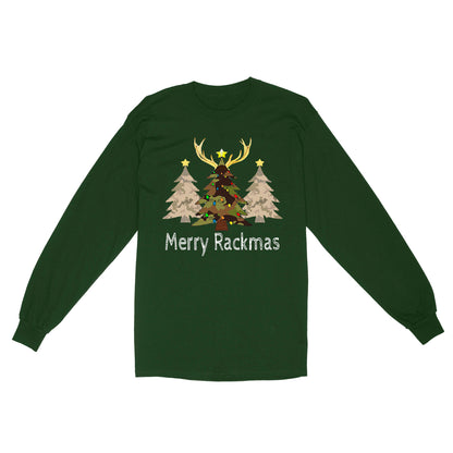 Deer, Elk, Moose hunting Merry Rackmas hunting gift for men Long Sleeve TAD02
