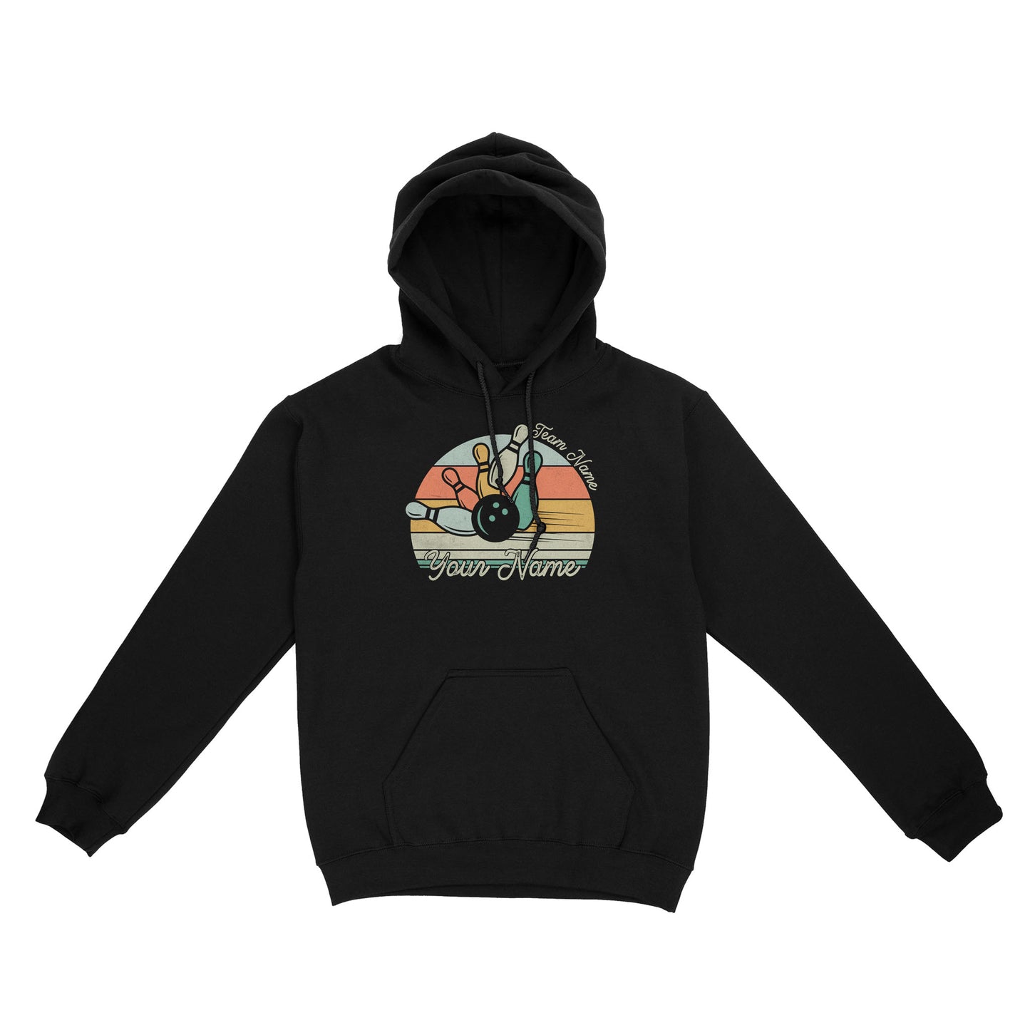 Custom Bowling Retro Shirt, Personalized Bowling Name Hoodie