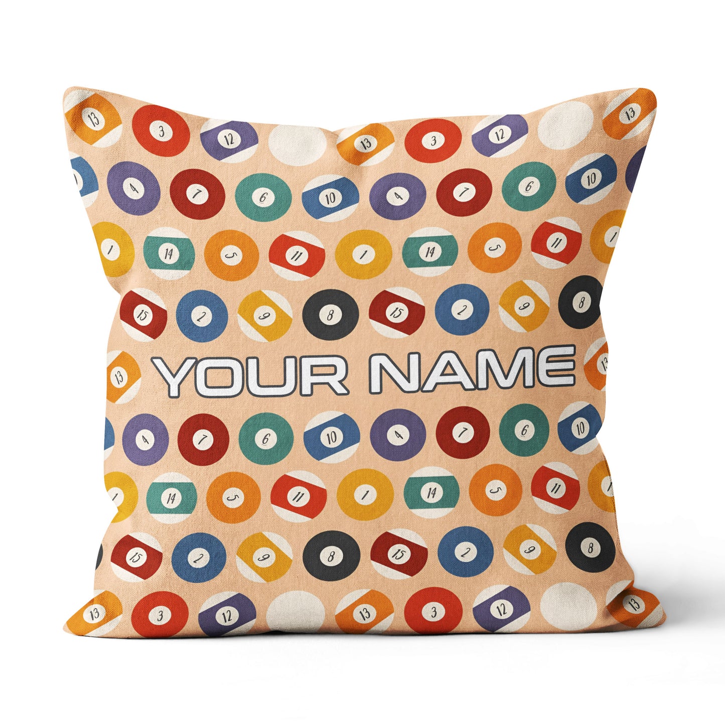 Personalized Billiard Balls Pillow Custom Throw Pillow Top Billiard Gift VHM0886