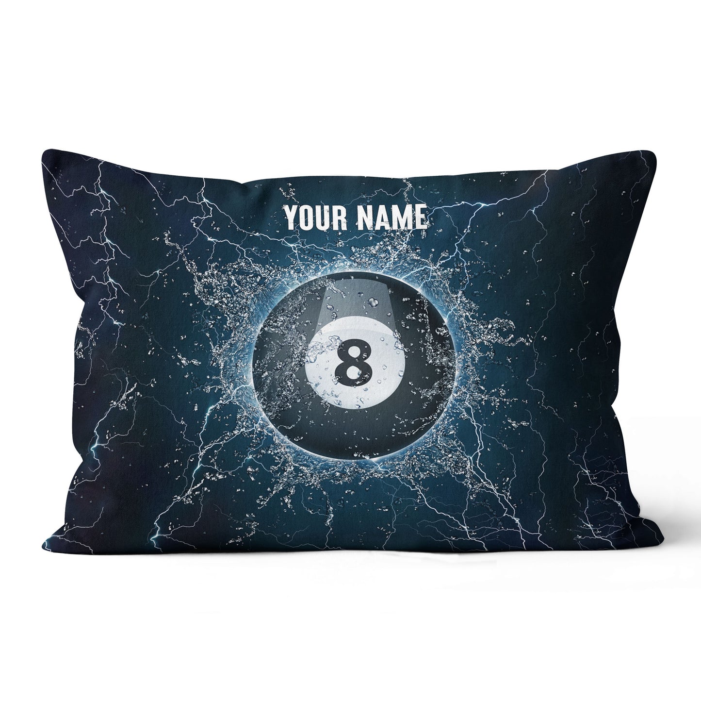 Personalized Water 8 Ball Billiard Pillow Custom Pillow Billiards Gifts VHM0891