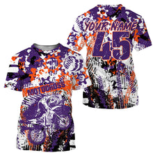 Load image into Gallery viewer, Custom purple MX riding jersey youth kid adult Motocross racing dirt bike off-road motorcycle PDT14