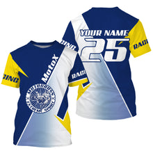 Load image into Gallery viewer, MX personalized dirt bike racing jersey yellow blue shirt men women kid UPF30+ off-road motorcycle PDT89