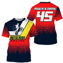 Load image into Gallery viewer, Motocross racing custom jersey UPF30+ unisex adult kid dirt bike offroad motorcycle rider outfits NMS1016