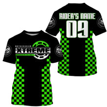 Load image into Gallery viewer, Green Motocross jersey custom kid men women UPF30+ dirt bike riding extreme MX shirt motorcycle PDT96