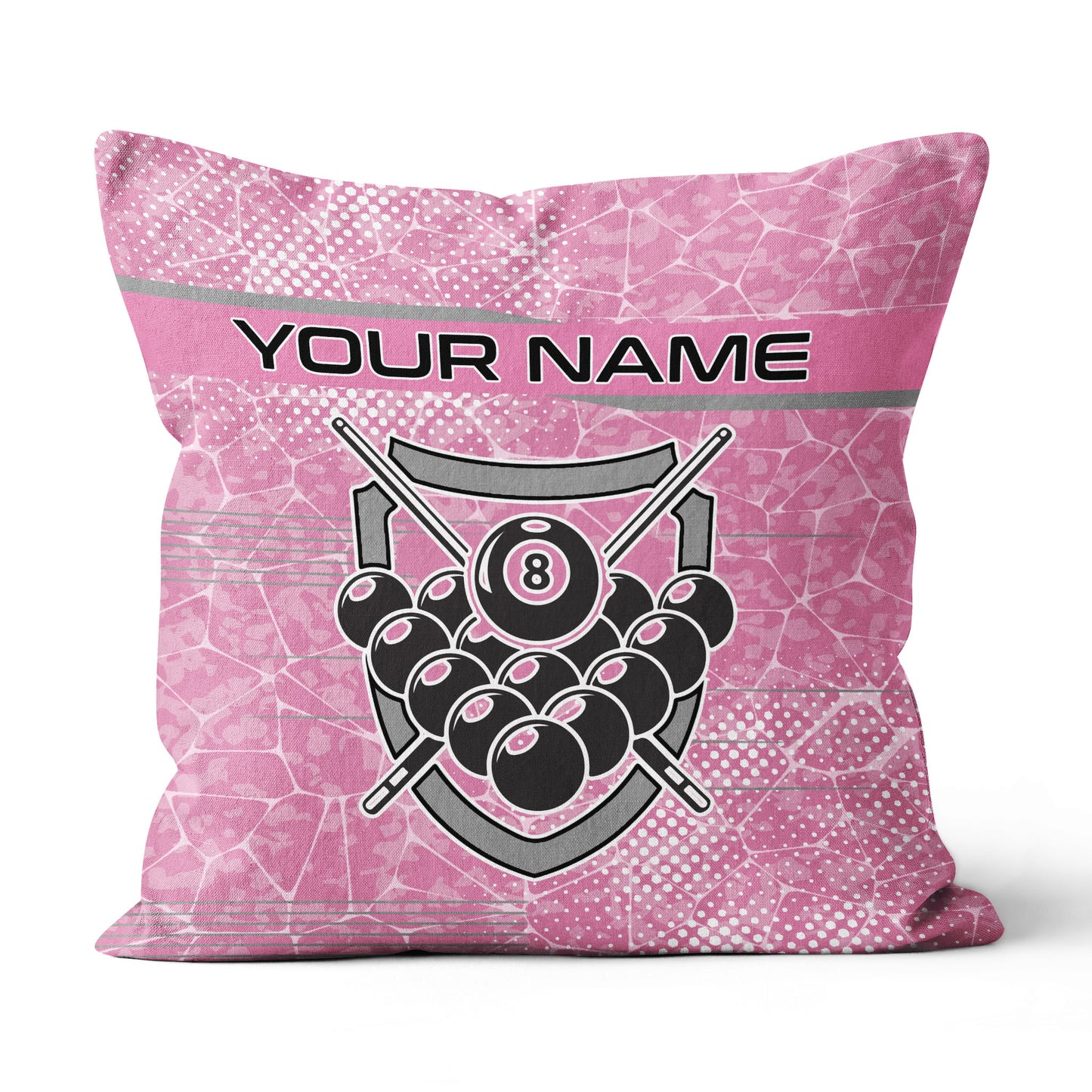 Personalized Pink Billiard 8 Ball Pillow Custom Pool Balls Pillow Gifts VHM0865