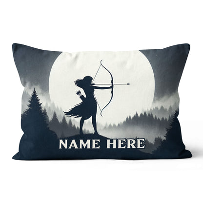Personalized Pillows Archery Player With Moon, Custom Name Archery Gifts TDM0848