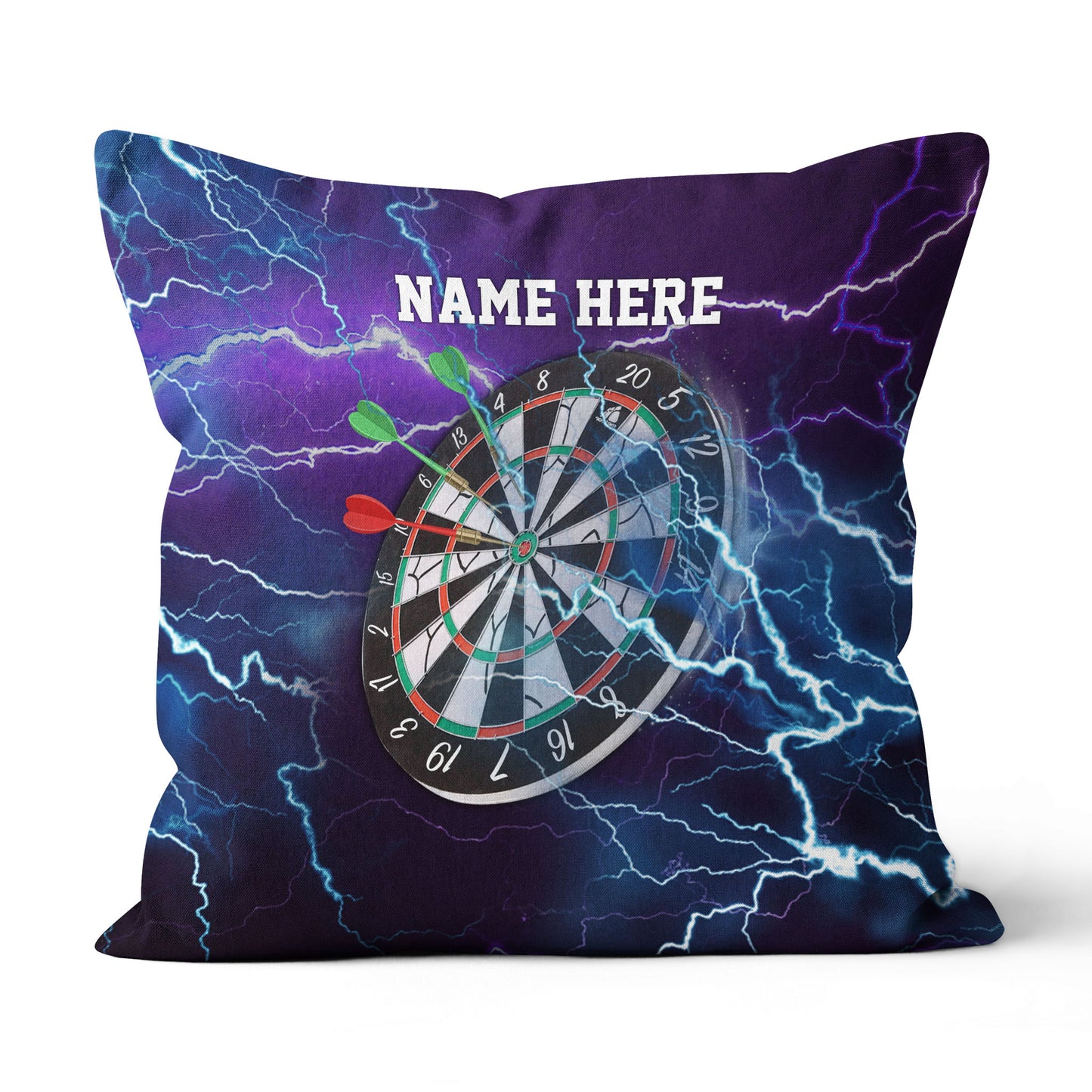 Purple Thunder Lightning Custom Dart Pillow Personalized Darts Gifts LDT1183