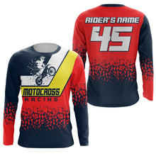 Load image into Gallery viewer, Motocross racing custom jersey UPF30+ unisex adult kid dirt bike offroad motorcycle rider outfits NMS1016