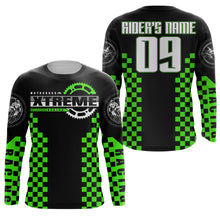 Load image into Gallery viewer, Green Motocross jersey custom kid men women UPF30+ dirt bike riding extreme MX shirt motorcycle PDT96