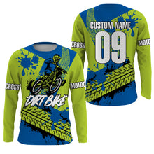 Load image into Gallery viewer, Motocross jersey personalized kid men women UV dirt bike youth green MX racing shirt motorcycle PDT110
