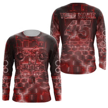 Load image into Gallery viewer, Motocross for kid men women red dirt bike jersey personalized UPF30+ MX shirt racing motorcycle PDT23