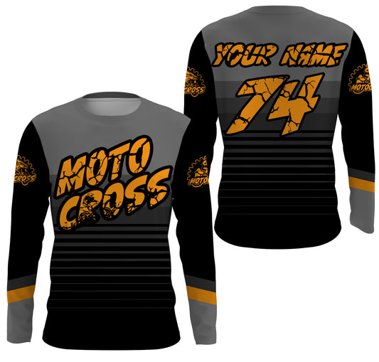Dirt bike jersey youth&adult personalized black MX racing UV Motocross shirt off-road motorcycle PDT156