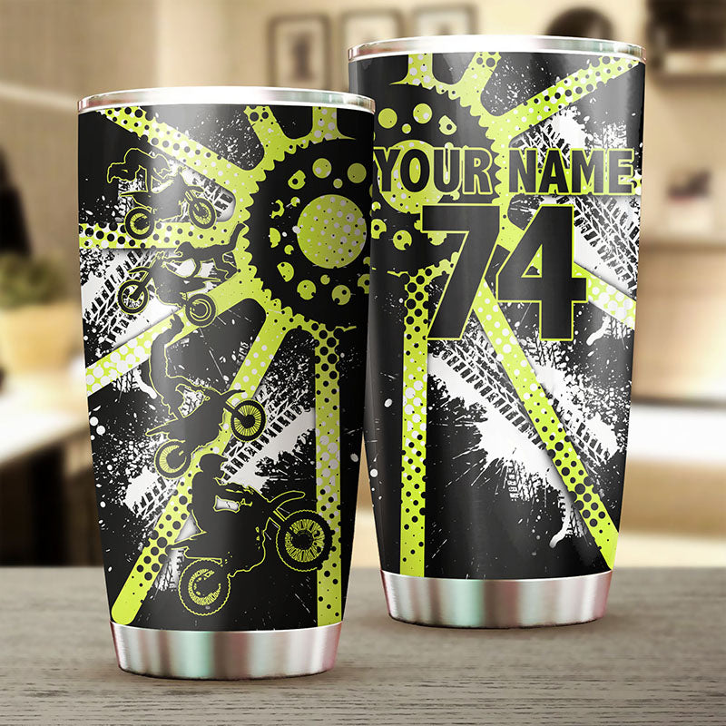 Personalized Motocross Tumbler Cup - Freestyle Biker Motorcycle Riding Gift Riders Drinkware CDT20
