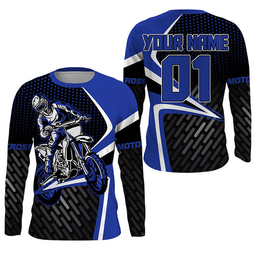 Adult&Kid Custom Motocross Jersey UPF30+ Dirt Bike MX Racing Off-road Motorcycle Shirt NMS1151