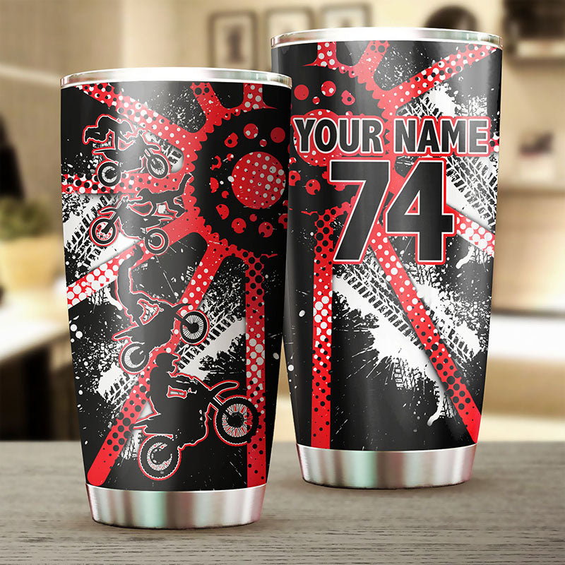 Personalized Motocross Tumbler Cup - Freestyle Biker Motorcycle Riding Gift Riders Drinkware CDT20
